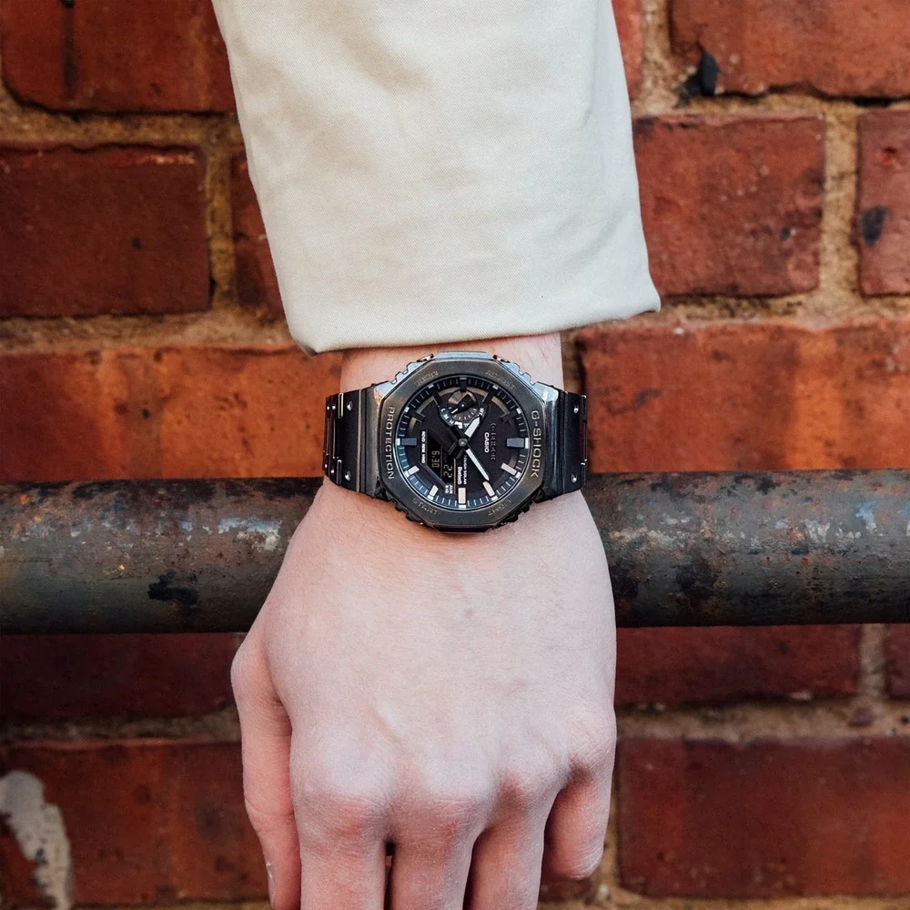 Casio G-Shock 2100 Series Black Stainless Steel Watch GMB2100BD-1A